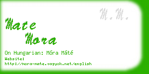 mate mora business card